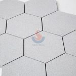 Cinderella Grey Marble Sandblasted 4 Inch Hexagon Mosaic Wall Tile Sheets -