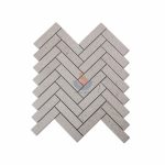 Cinderella Grey Marble 1X4 Herringbone Floor Mosaic Tiles -