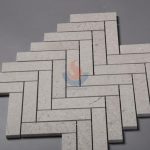 Cinderella Grey Marble 1X4 Herringbone Floor Mosaic Tiles -