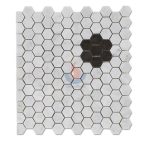 Carrara White Marble Hexagon Mosaic Tile -