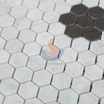 Carrara White Marble Hexagon Mosaic Tile -