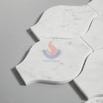 Popular Design Carrara White Marble Arabesque Mosaic Tiles,Bianco Carrara Mosaic, Italian White Marble Mosaic, Italian White, Carrara White -