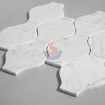 Popular Design Carrara White Marble Arabesque Mosaic Tiles,Bianco Carrara Mosaic, Italian White Marble Mosaic, Italian White, Carrara White -