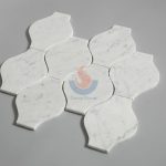 Popular Design Carrara White Marble Arabesque Mosaic Tiles,Bianco Carrara Mosaic, Italian White Marble Mosaic, Italian White, Carrara White -