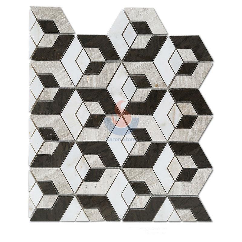 Natural Marble Stone Polished Mosaic Tiles