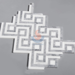 Natural White And Grey Marble Stone Mosaic Tiles For Kitchen Backsplash -