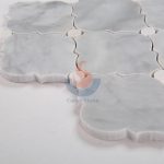 Gray Marble Arabesque Wall Tiles Mosaic With White Dots -