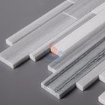 Marmara Equator White Marble Strip Mosaic Bathroom Tile -