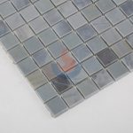 Square Mugwort Blue Marble Mosaic Tile For Backsplash -