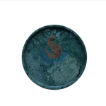 Dark Green Marble Round Tray -
