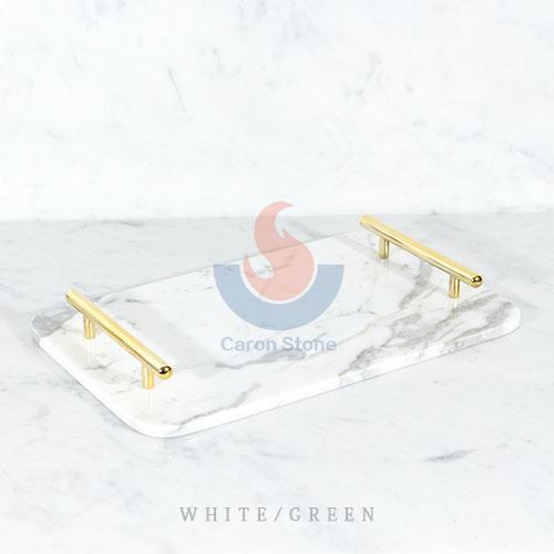 White marble tray