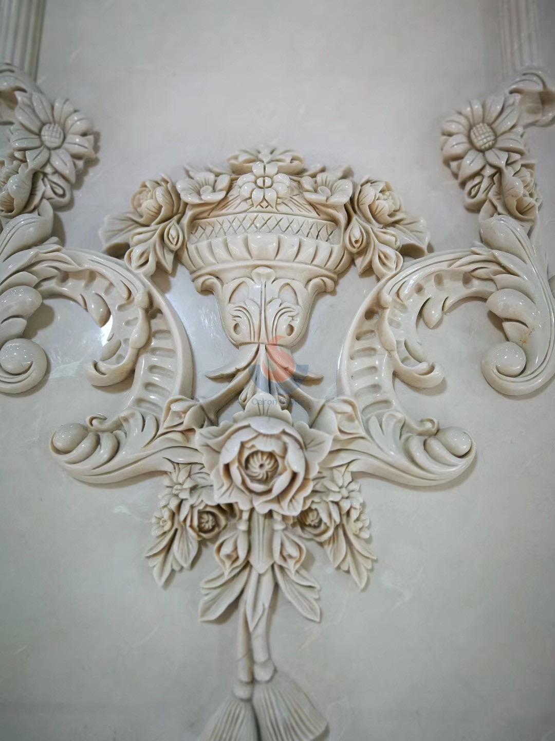 Marble ornament carving flowers