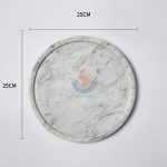 Round White Marble Tray -