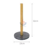 White Marble Free Standing Paper Towel Holder -