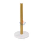 White Marble Free Standing Paper Towel Holder -