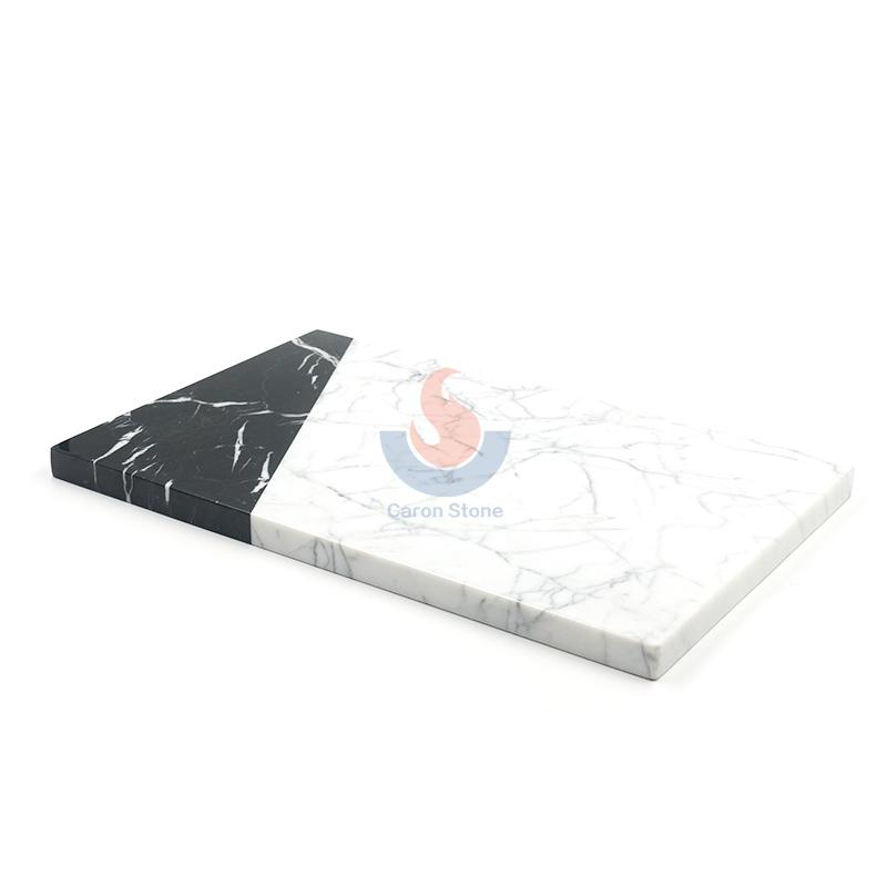 White Marble with black marble cheese boards