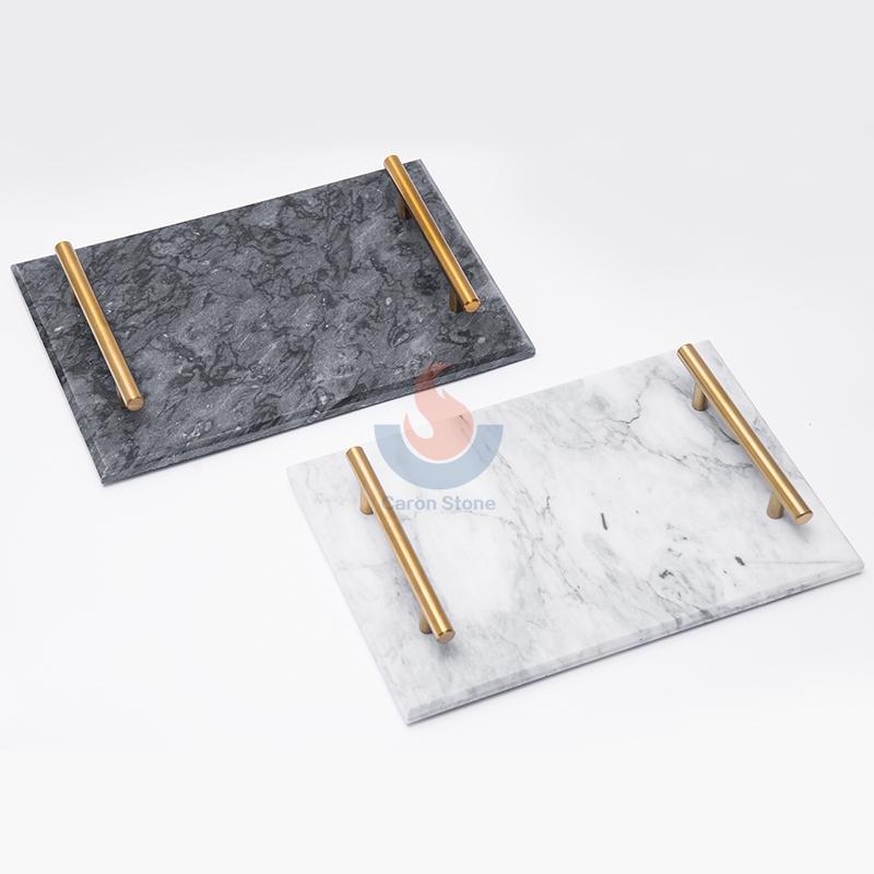 Marble serving board with handles/ Marble serving tray with handles
