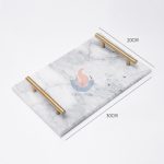 Marble Serving Board With Handles/ Marble Serving Tray With Handles -
