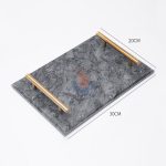 Marble Serving Board With Handles/ Marble Serving Tray With Handles -
