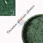 Round Green Marble Tray -