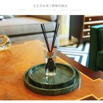 Round Green Marble Tray -