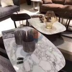Polished Italian Calacatta Altissimo Gold Marble Table -
