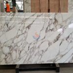 Polished Italian Calacatta Altissimo Gold Marble Table -