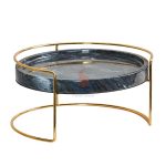 Marble Desktop Cosmetics Jewelry Storage Rack Perfume Lipstick Make Up Organizer Box Dessert Cake Display Stand -