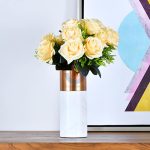 Marble Flower Vase Desk Flower Pot Ornaments Crafts Home Office Decoration Wedding Gifts Household Flower Vases -