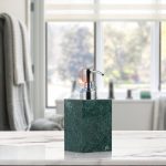 Green Marble Resin Lotion Dispenser With Hand Pump -