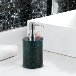 Green Marble Resin Lotion Dispenser With Hand Pump -