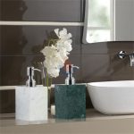 Green Marble Resin Lotion Dispenser With Hand Pump -