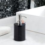 Black Marble Resin Lotion Dispenser With Hand Pump -
