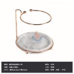Modern Artisan Brass & Marble Jewellery Stand -