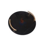 Metal Handle Round Black White Marble Tray Home Decoration Storage Supplies Coffee Tea Set Dessert Jewelry Outline Tray -