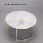2 Layer Marble Cake Stand Custom Size Natural Store Round Wedding Cake Display Stand -