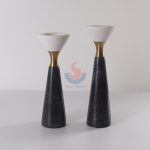 Simple Modern Candlestick Nordic Neoclassical Black Marble Candle Holders Wedding Centerpieces Lantern Kandelaar Home Decor -