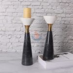 Simple Modern Candlestick Nordic Neoclassical Black Marble Candle Holders Wedding Centerpieces Lantern Kandelaar Home Decor -