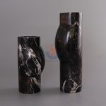 Black Marble Simple Modern Candlestick Nordic Neoclassical Black Marble Candle Holders Wedding Centerpieces Lantern Kandelaar Home Decor -