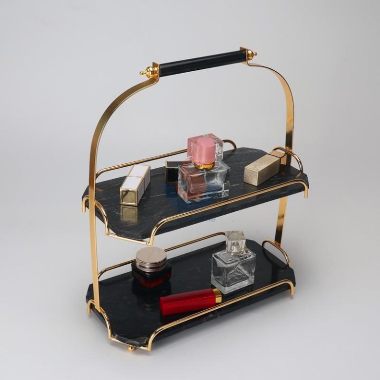 /natural-2-layer-marble-vanity-tray-gold-metal-dessert-cupcake-stand-cosmetics-jewellery-perfume-organizer-with-removeable-tray/