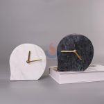 Marble Clock Luxury Desk Clock Decorative Art Deco Personalized Small Clock -