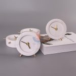 White Marble Clock Luxury Desk Clock Decorative Art Deco Personalized Small Clock -