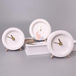 White Marble Clock Luxury Desk Clock Decorative Art Deco Personalized Small Clock -