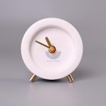 White Marble Clock Luxury Desk Clock Decorative Art Deco Personalized Small Clock -