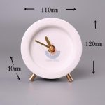 White Marble Clock Luxury Desk Clock Decorative Art Deco Personalized Small Clock -