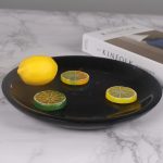 Black French Kitchen Marble Fruit Plate -