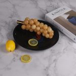 Black French Kitchen Marble Fruit Plate -
