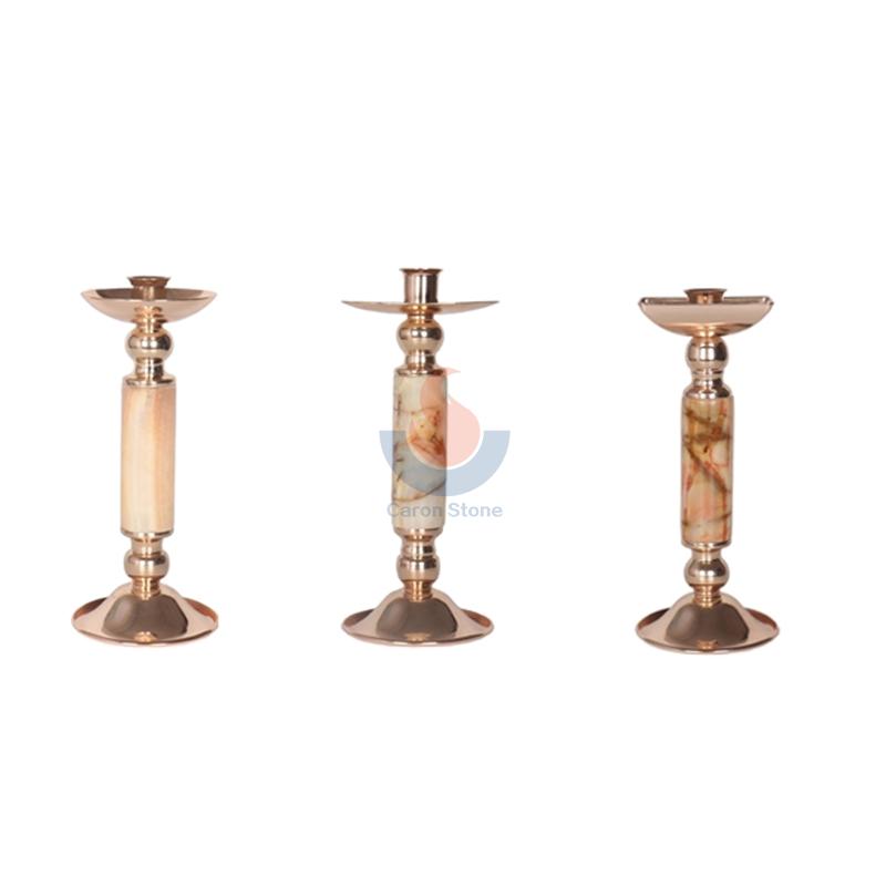 Luxury Yellow Onyx Candle Holder