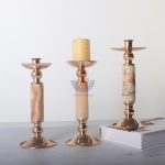 Luxury Yellow Onyx Candle Holder -