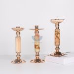 Luxury Yellow Onyx Candle Holder -